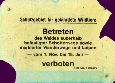 Die Auerwildhegegemeinschaft fordert neue Schilder und neue Inhalte für eine gute alte Idee